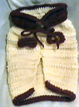 Dark Red /Creme Hand Crocheted Dog Sweater